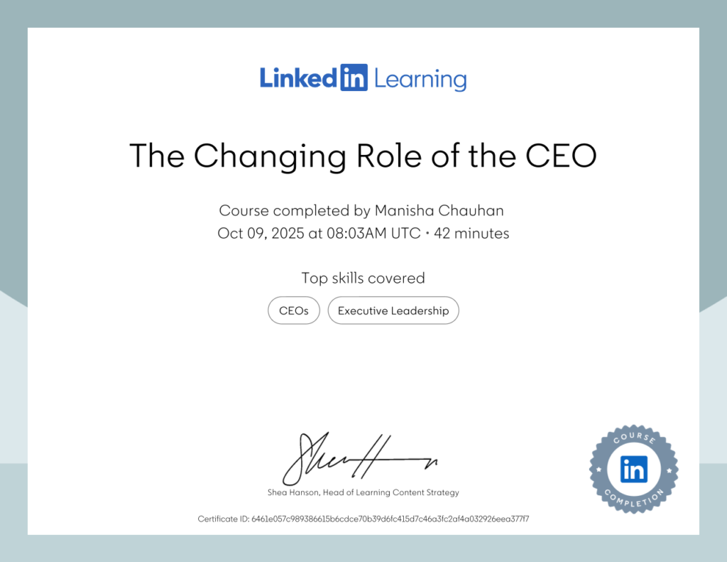 changing role of the ceo