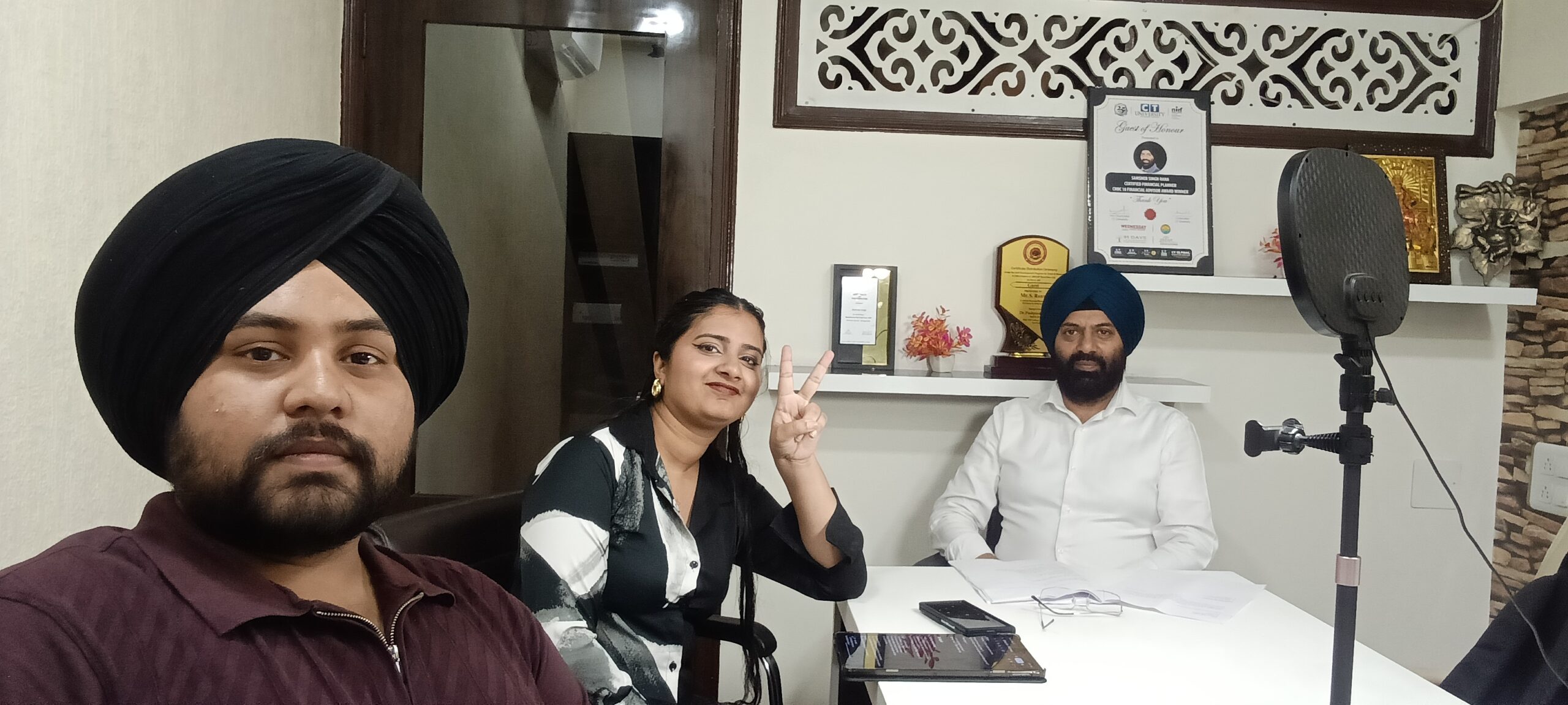 Manisha Chauhan, founder of Roboax on a client production day. With Rana Investments shooting their talking head reels.